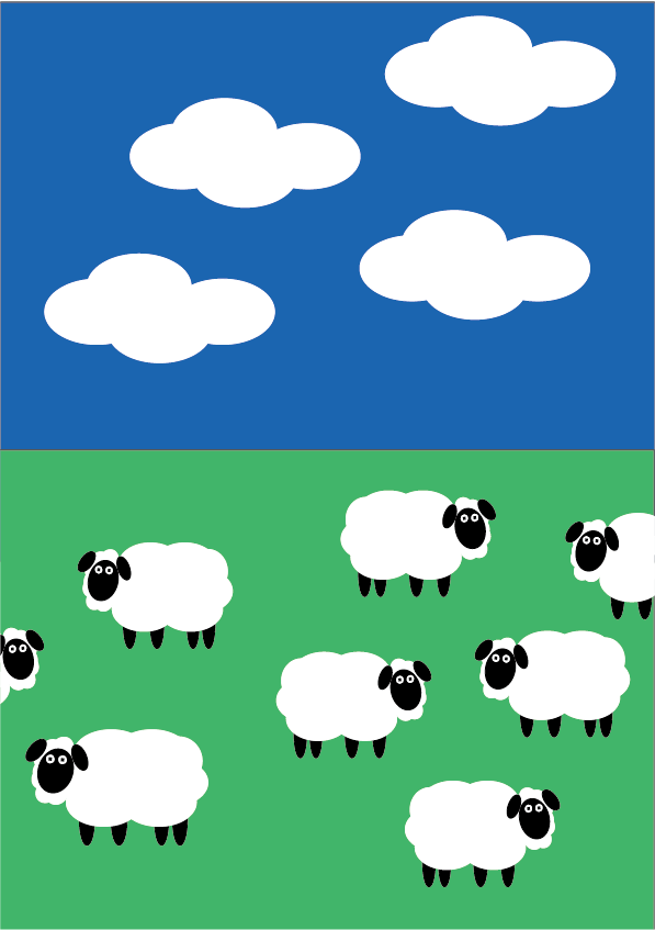 雲とひつじ
